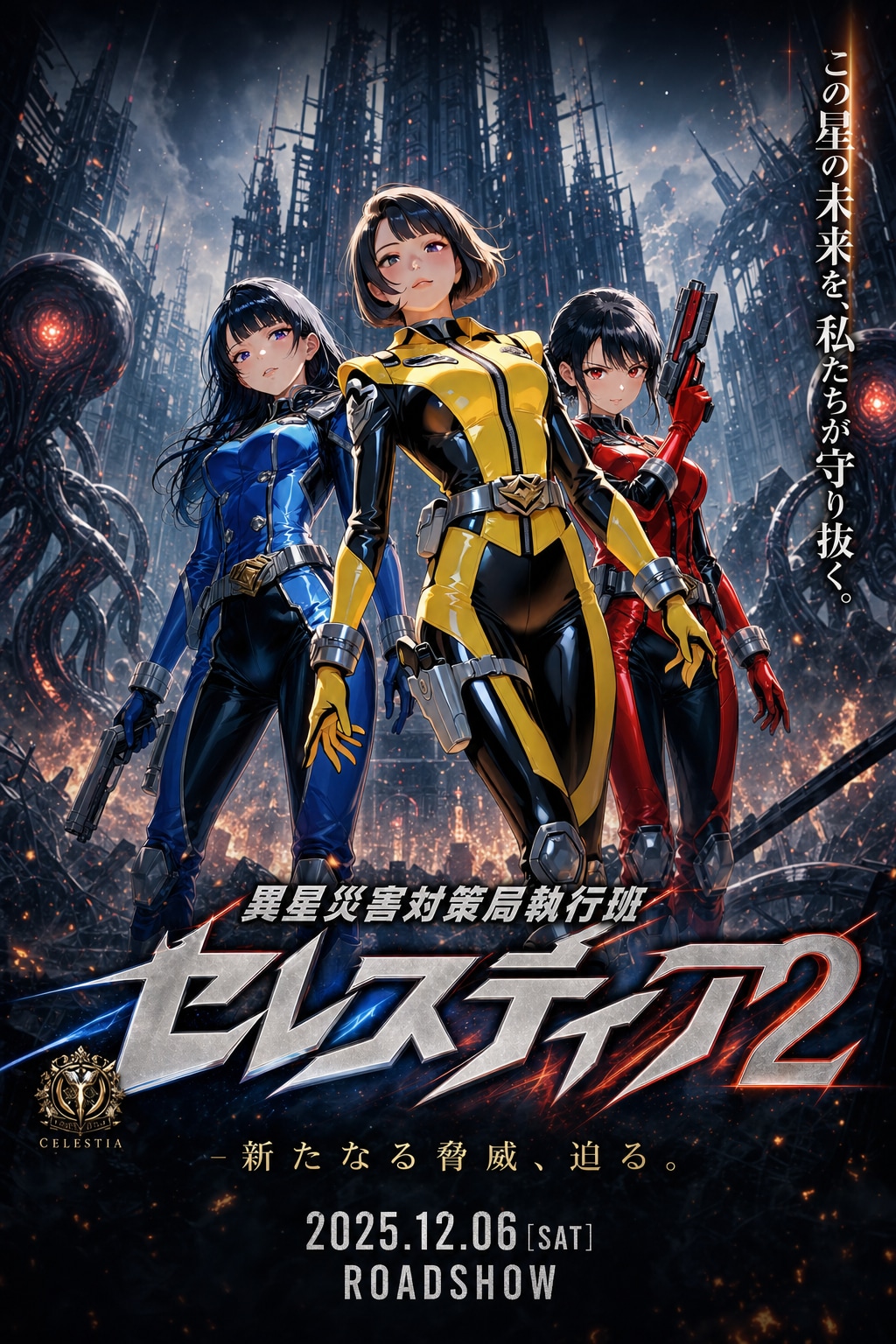 地球を守るやべー女たちの映画ポスター風　2