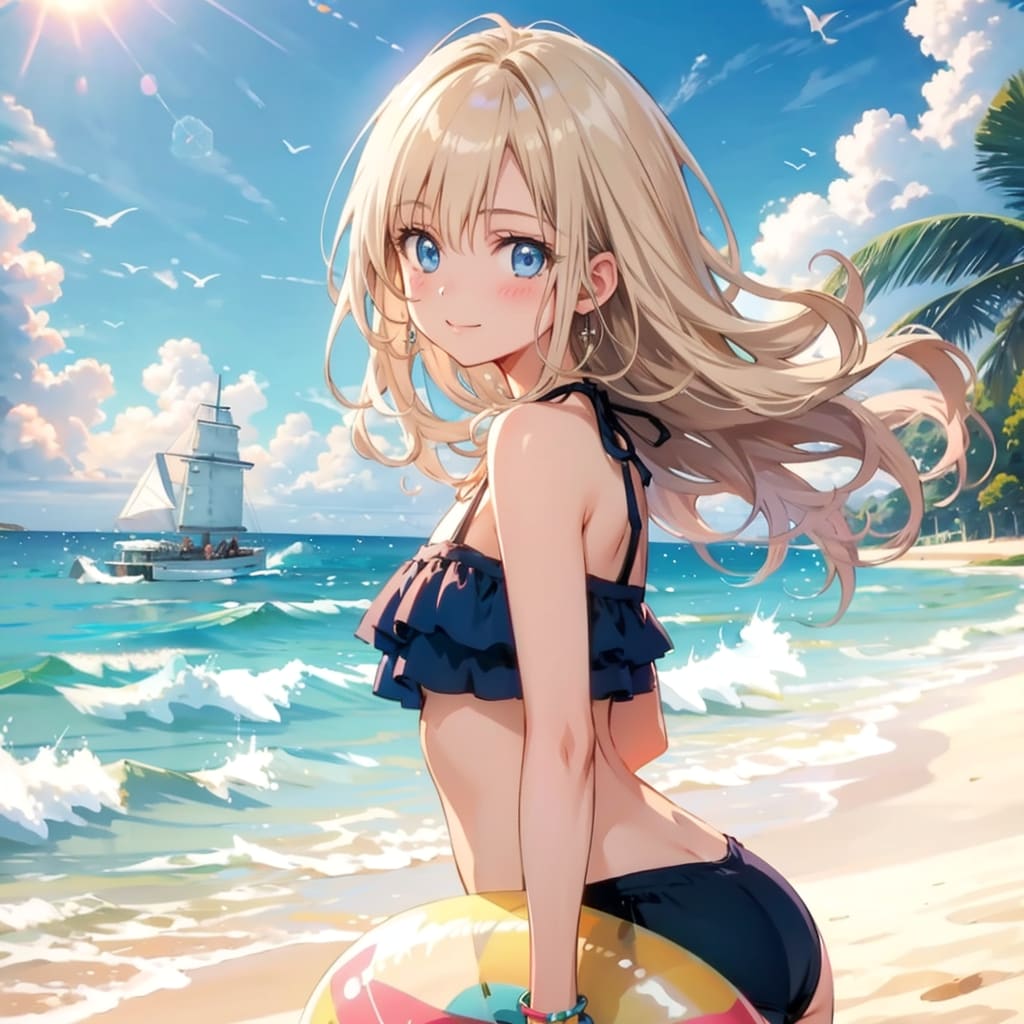 ビーチの少女