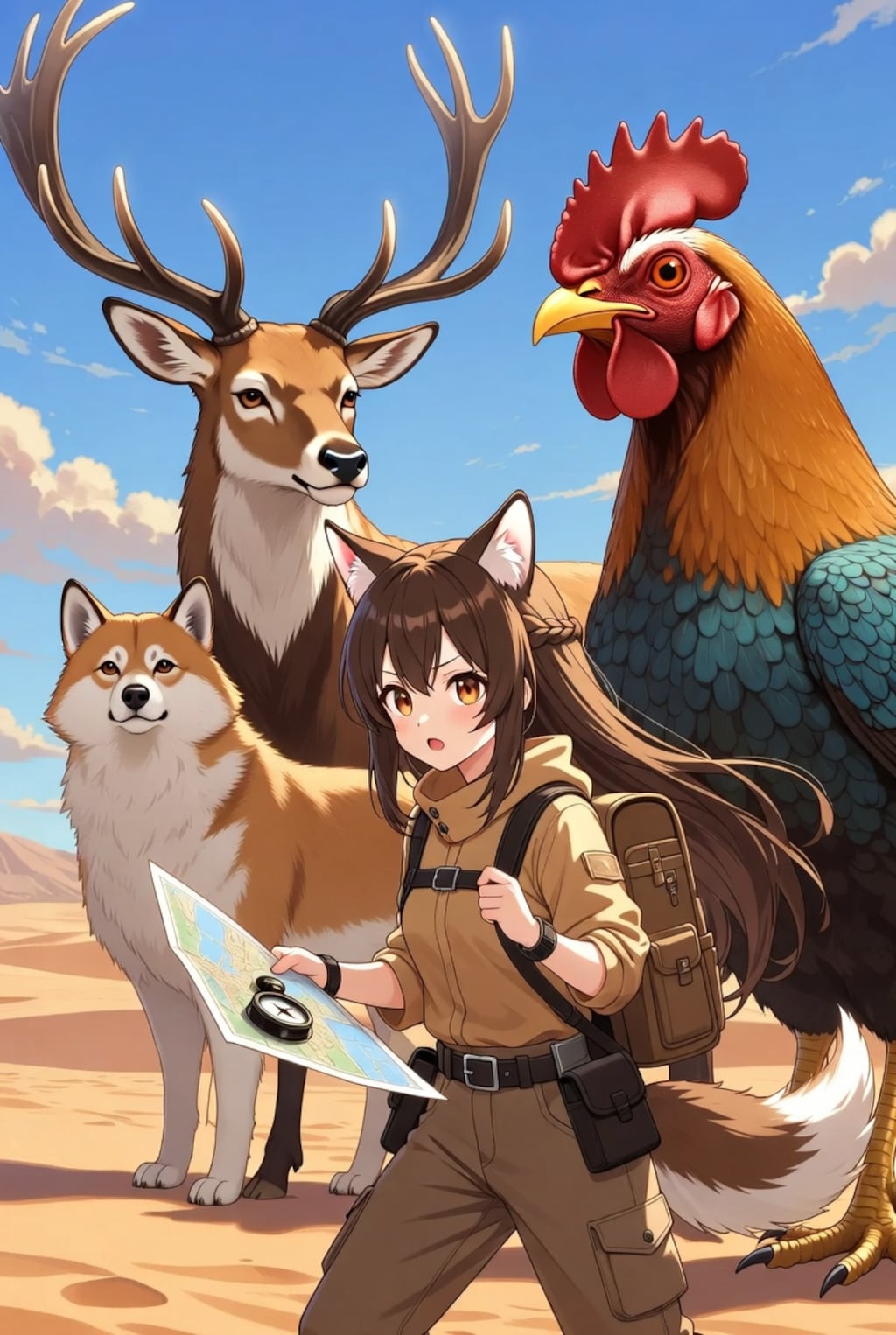 集まった旅の仲間がことごとくでかかった時の探検女子