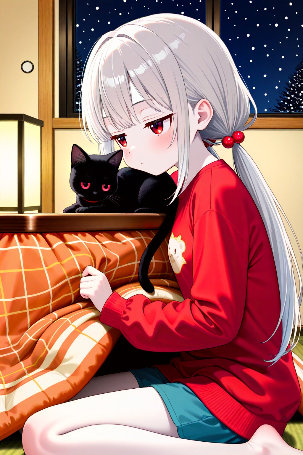 アイちゃんとこたつと子猫