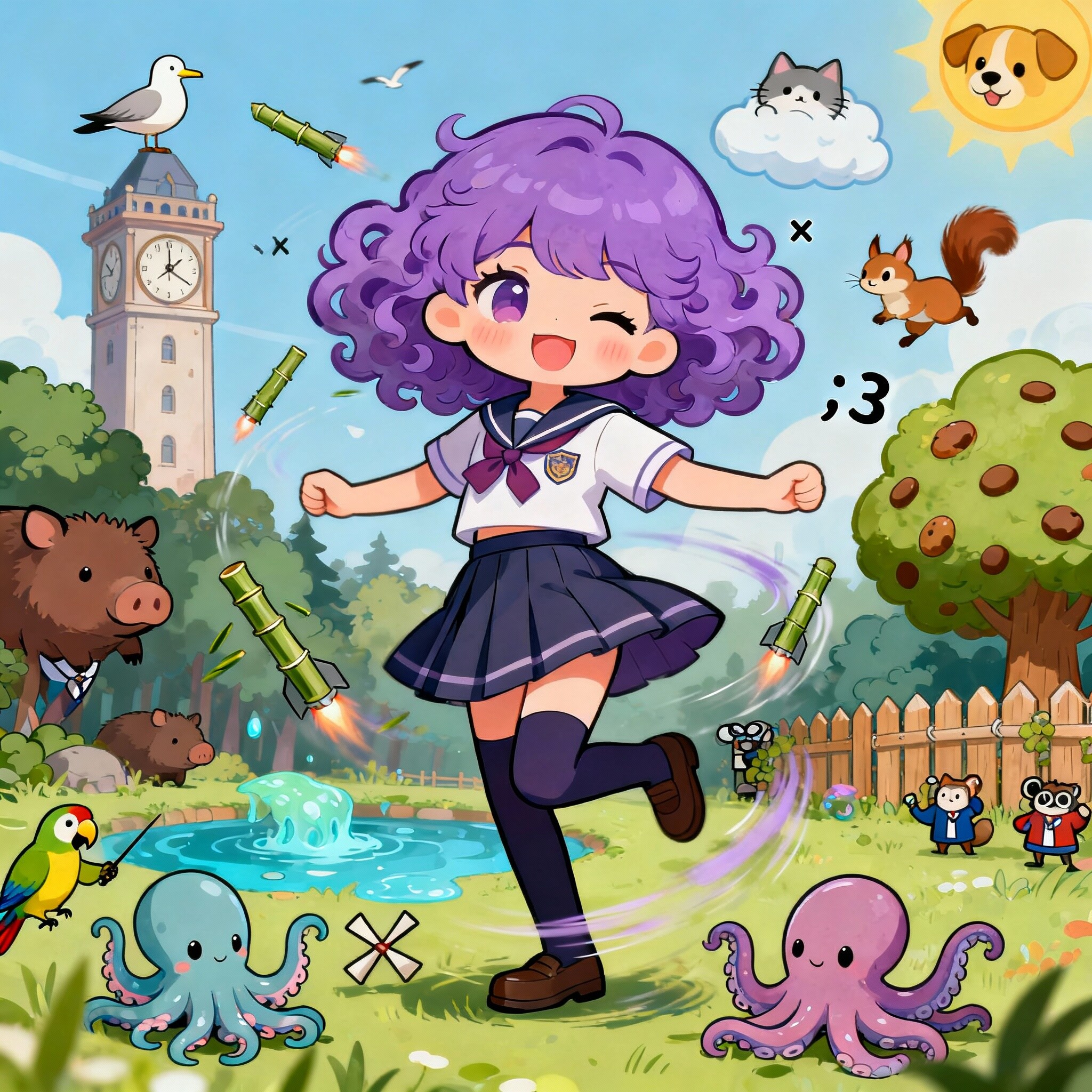 紫髪ちゃん | の人気AIイラスト・グラビア