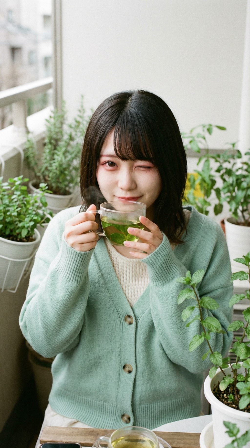 Mint Breeze in the Neon City