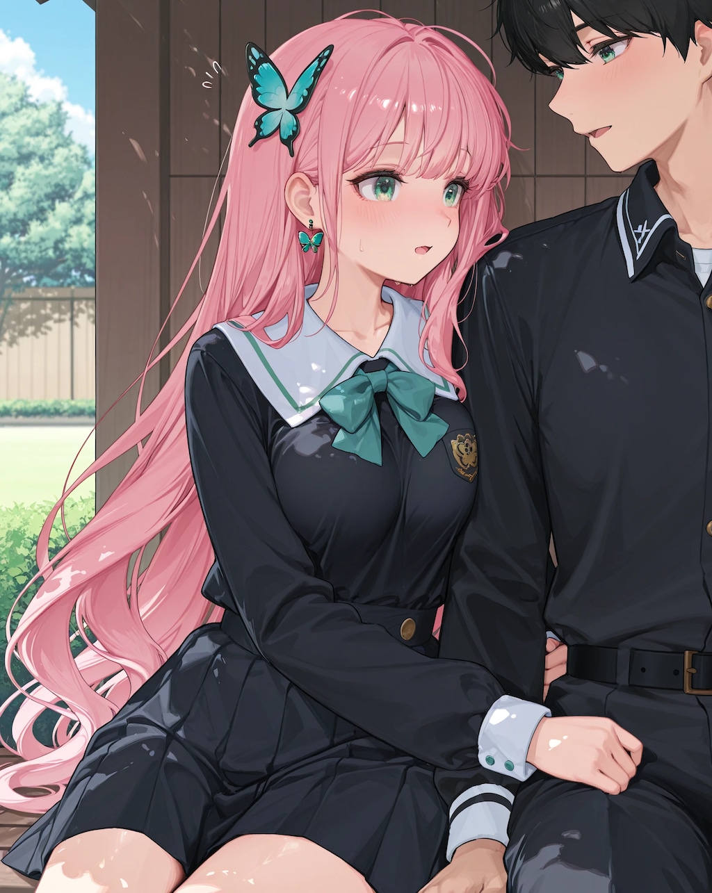 彼と学校でおしゃべり