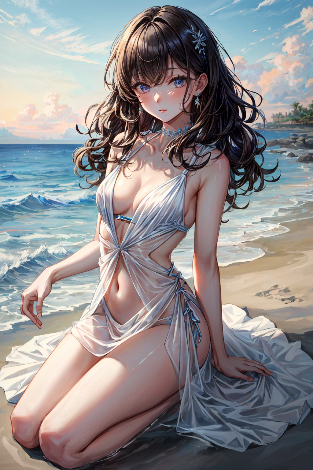 シースルービーチドレス女性