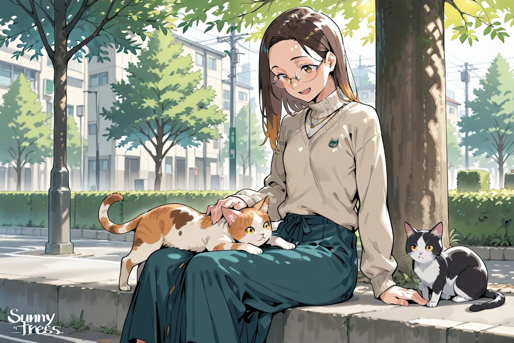 彼女と猫