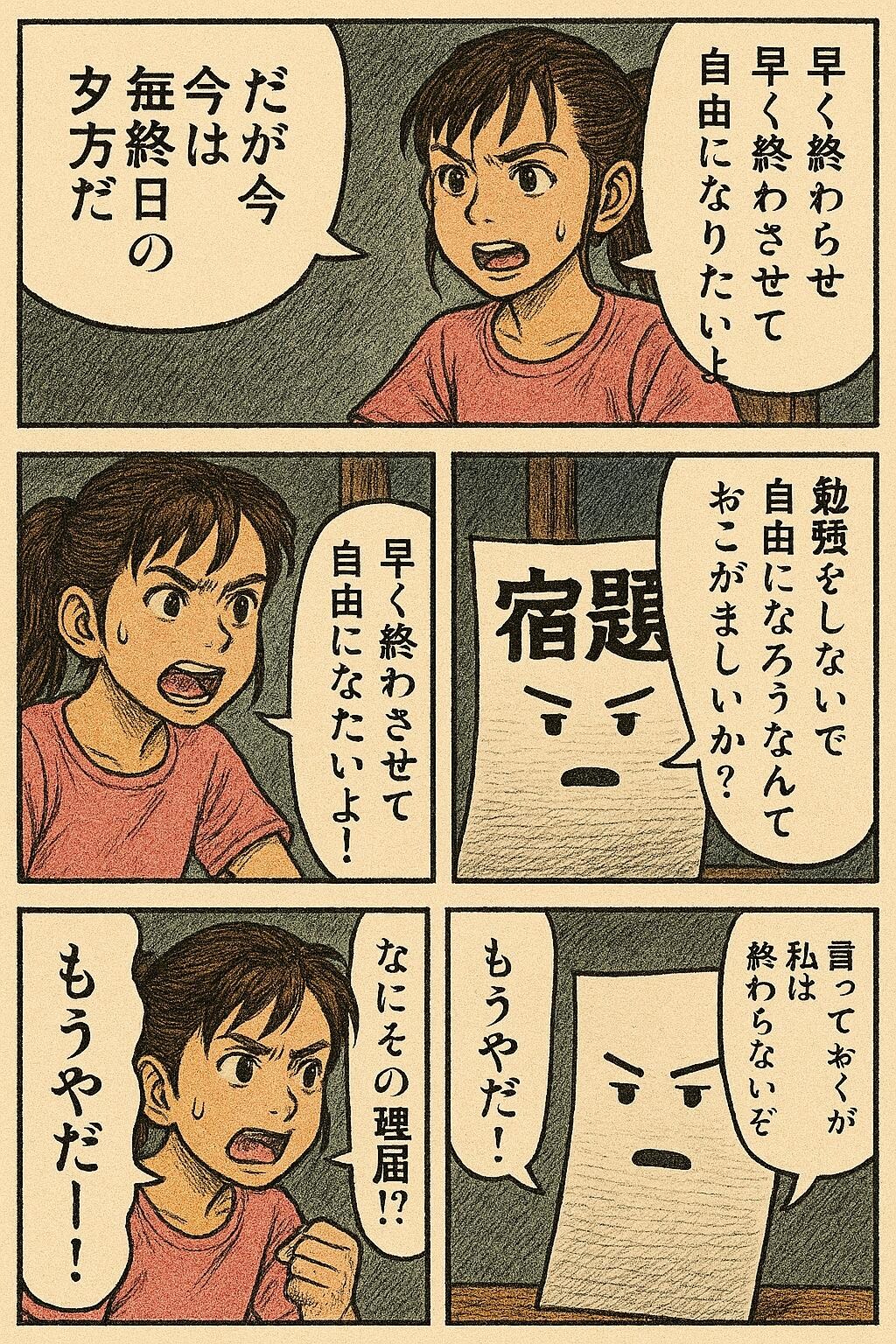 宿題との闘い
