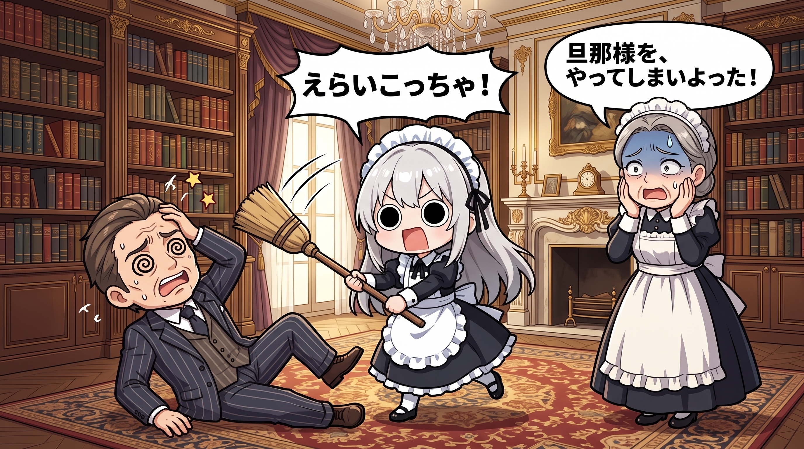 傲慢な雇い主をやってしまいよったえらいこっちゃ嬢 | の人気AIイラスト・グラビア