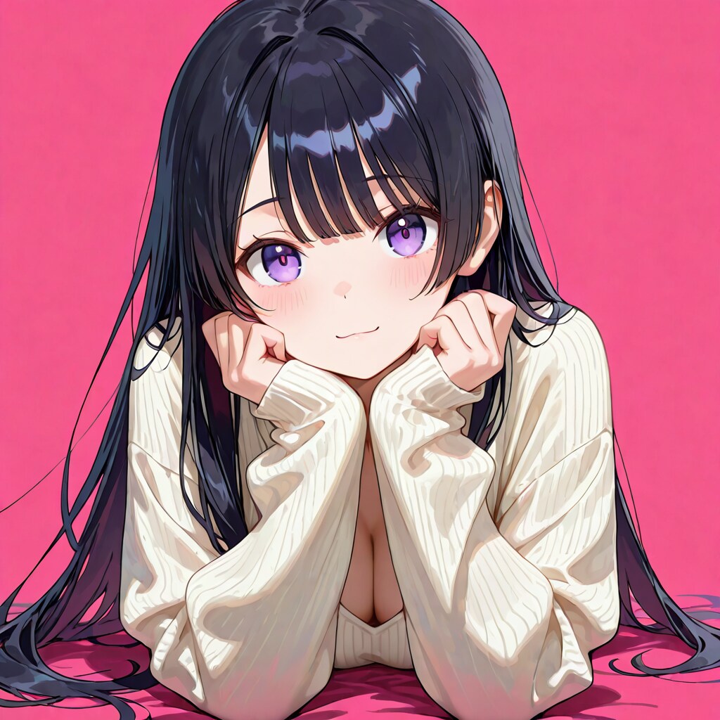 ニットの隙間から…