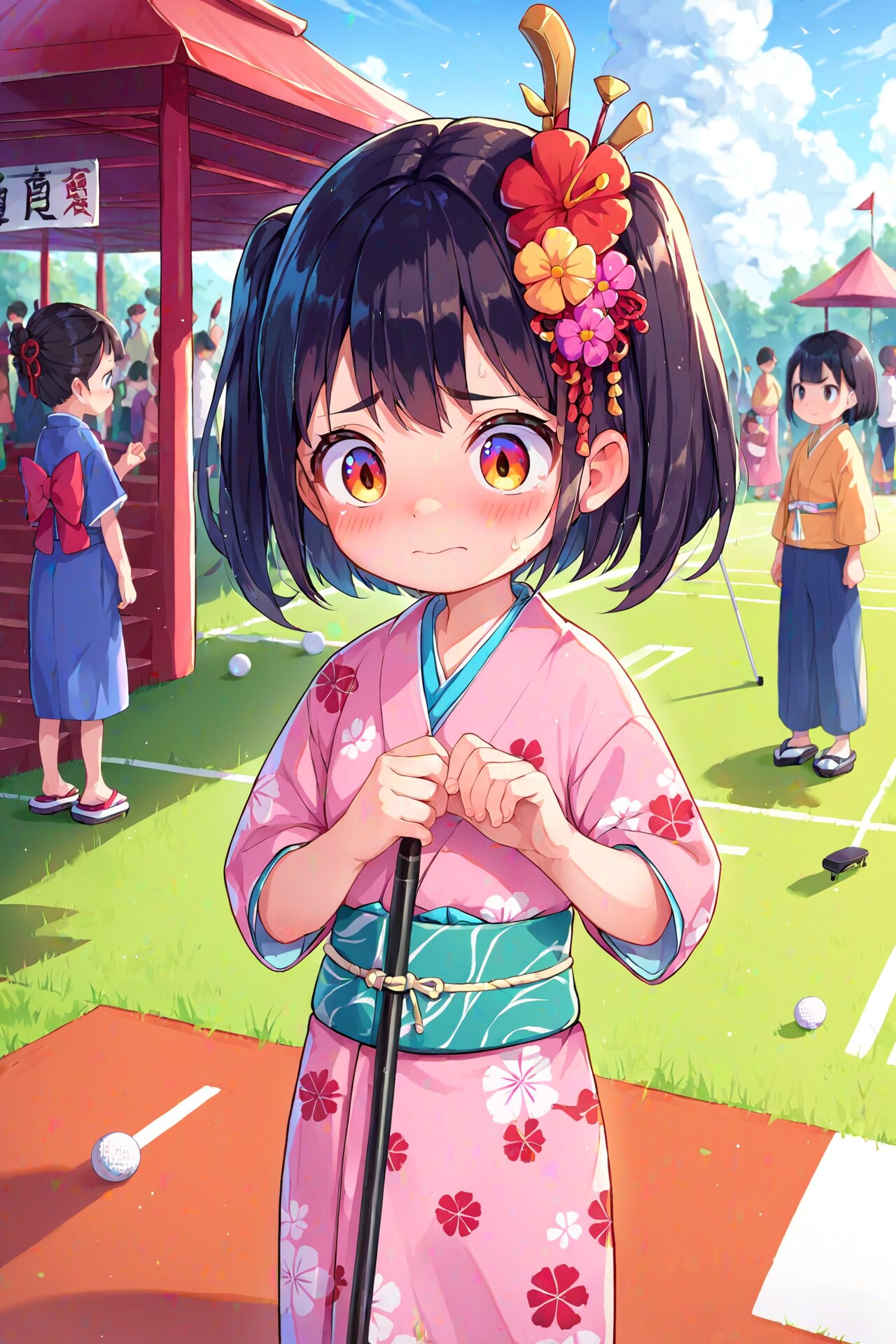 わたし、ゴルフなんてやったことないのに！ | の人気AIイラスト・グラビア