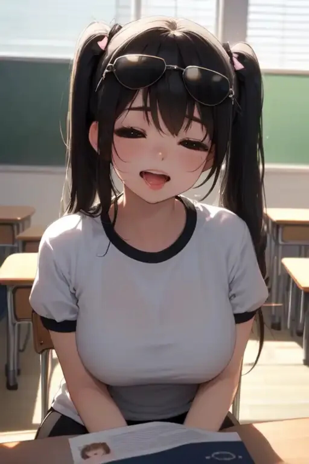 空き教室にて。