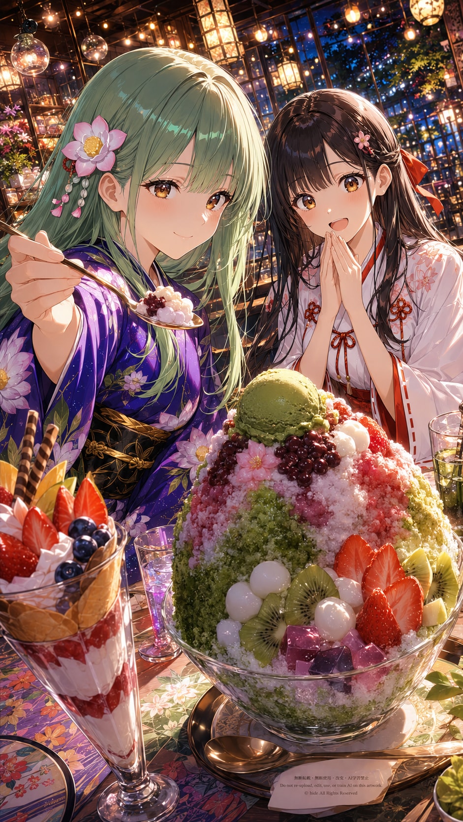 🍧 ククリヒメさんと、ひんやり甘味時間 🌸 | の人気AIイラスト・グラビア