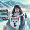 雪のバス停 7枚目