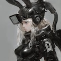 graphite bunny cosmic  android girl sci-fi mode 黒鉛機械化兎耳隊 12枚目
