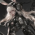 graphite bunny cosmic  android girl sci-fi mode 黒鉛機械化兎耳隊 8枚目