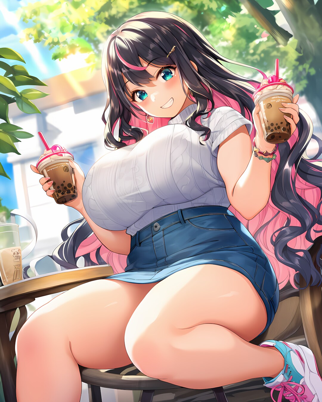 リナとカフェテラス！元気いっぱいギャル🍕🥤