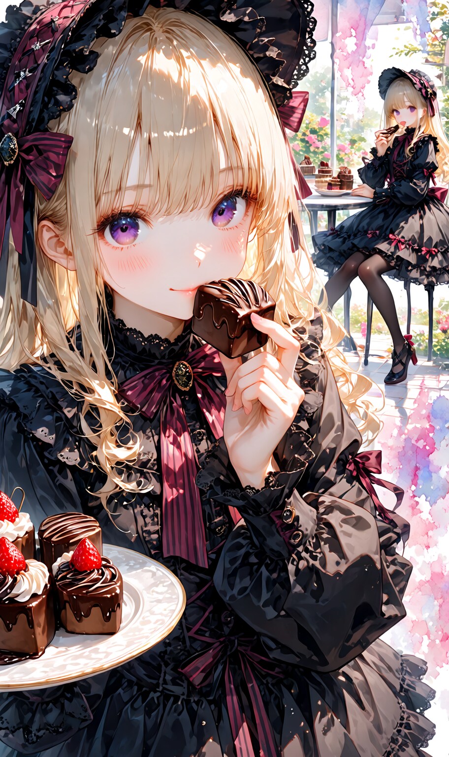 black gothic lolita dress | の人気AIイラスト・グラビア