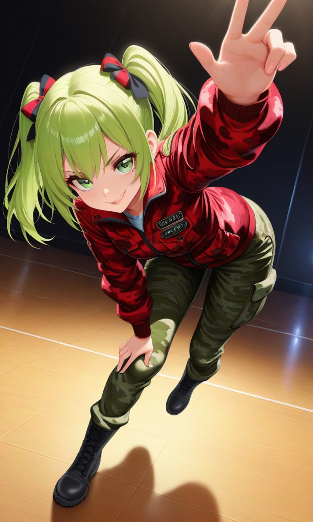 ウルフちゃんのダンススクールに遊びに来たあおいちゃん