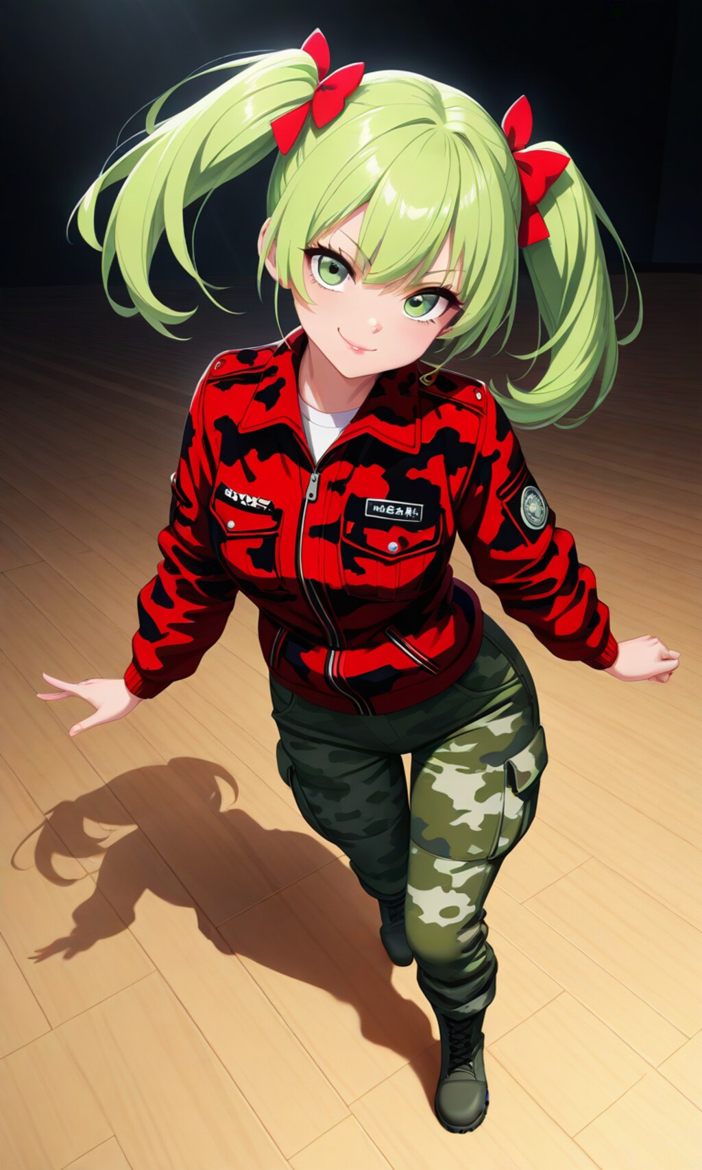 ウルフちゃんのダンススクールに遊びに来たあおいちゃん