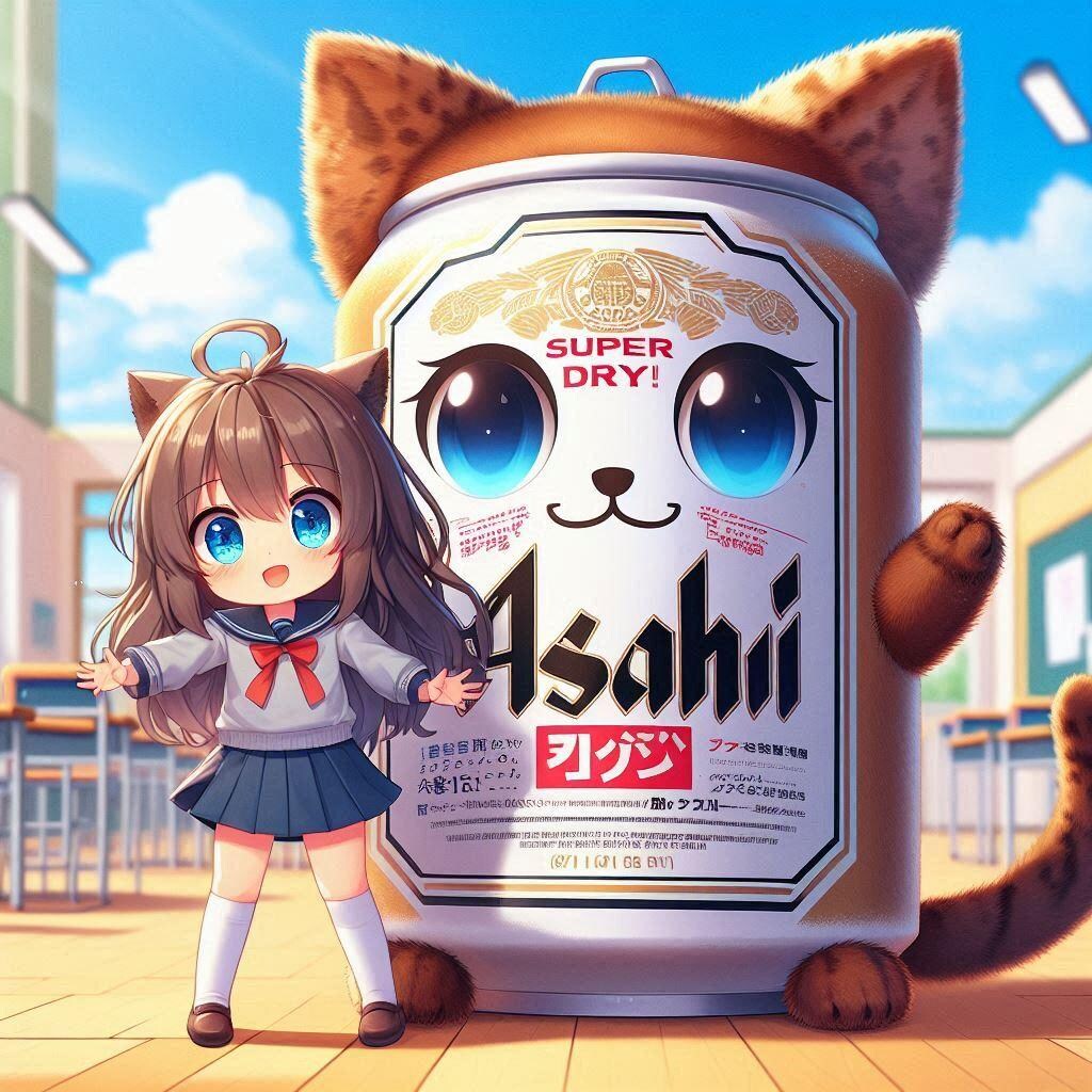 猫耳を生やしてもらったビール缶