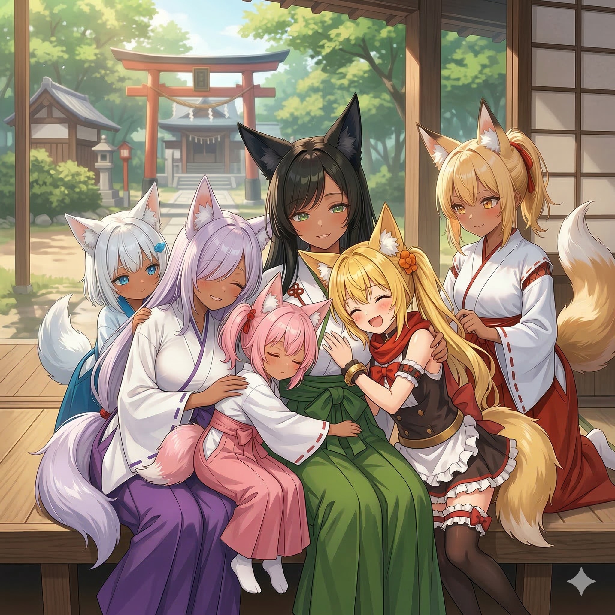 ツーチさんのうちの子さんたちに懐く