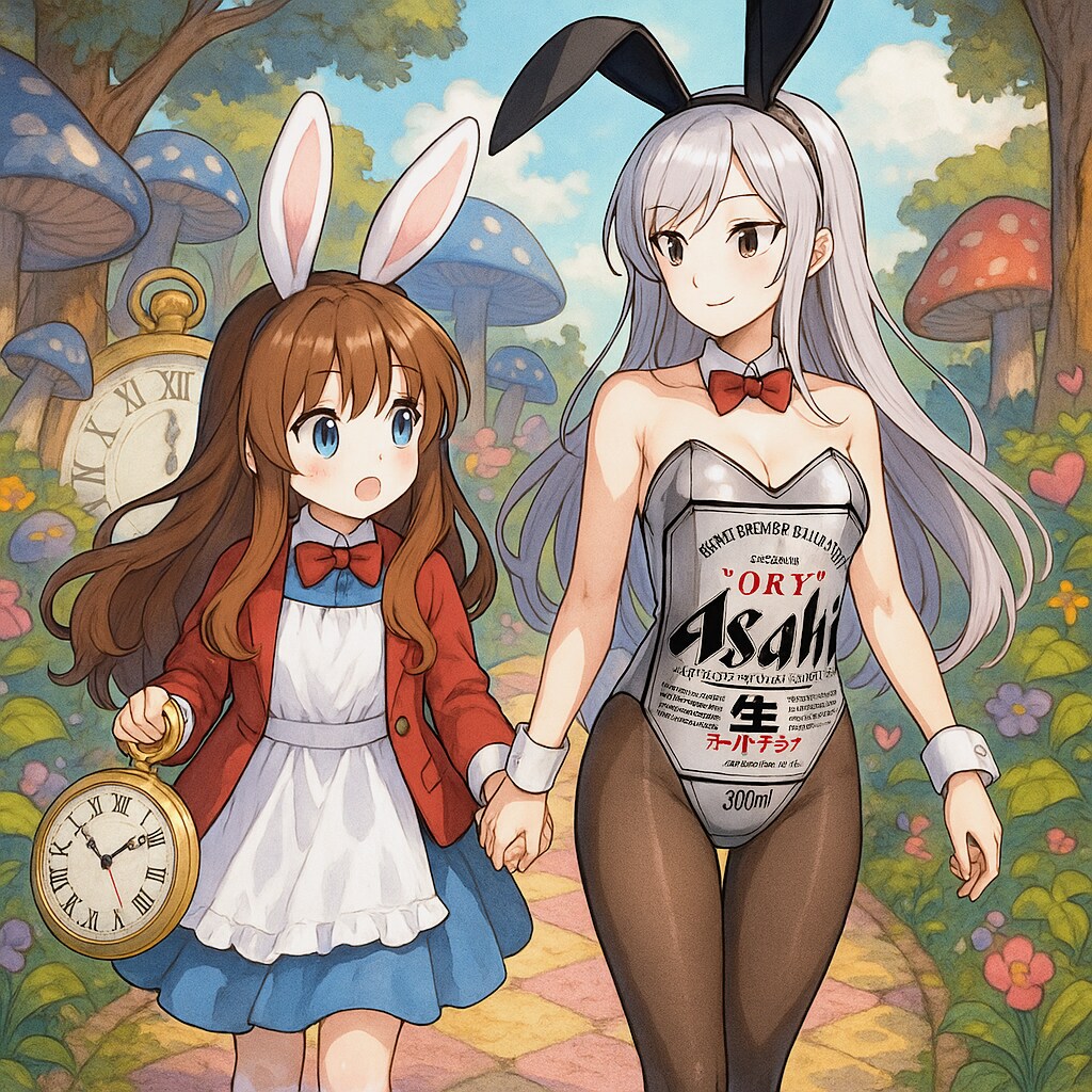 不思議の国のアリスの世界のバニーガール