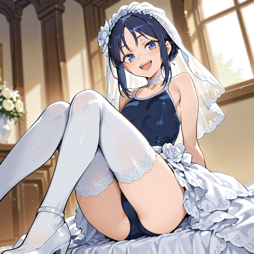 スクール水着ウェディングドレス