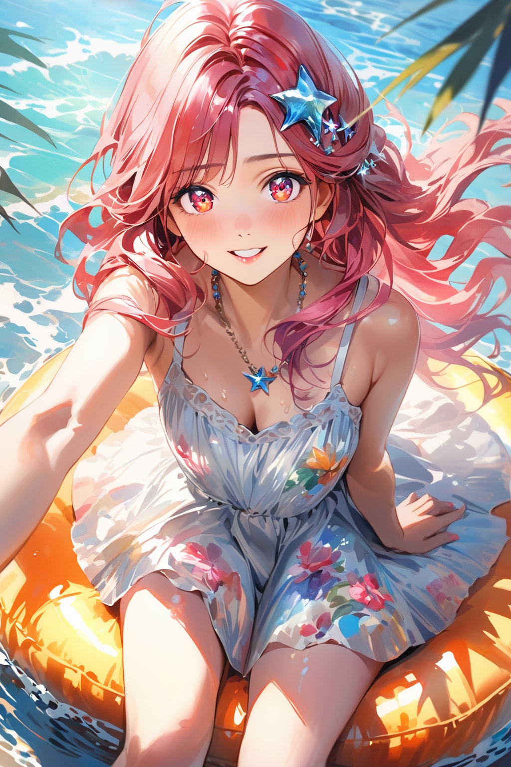 海の上の赤髪ちゃん