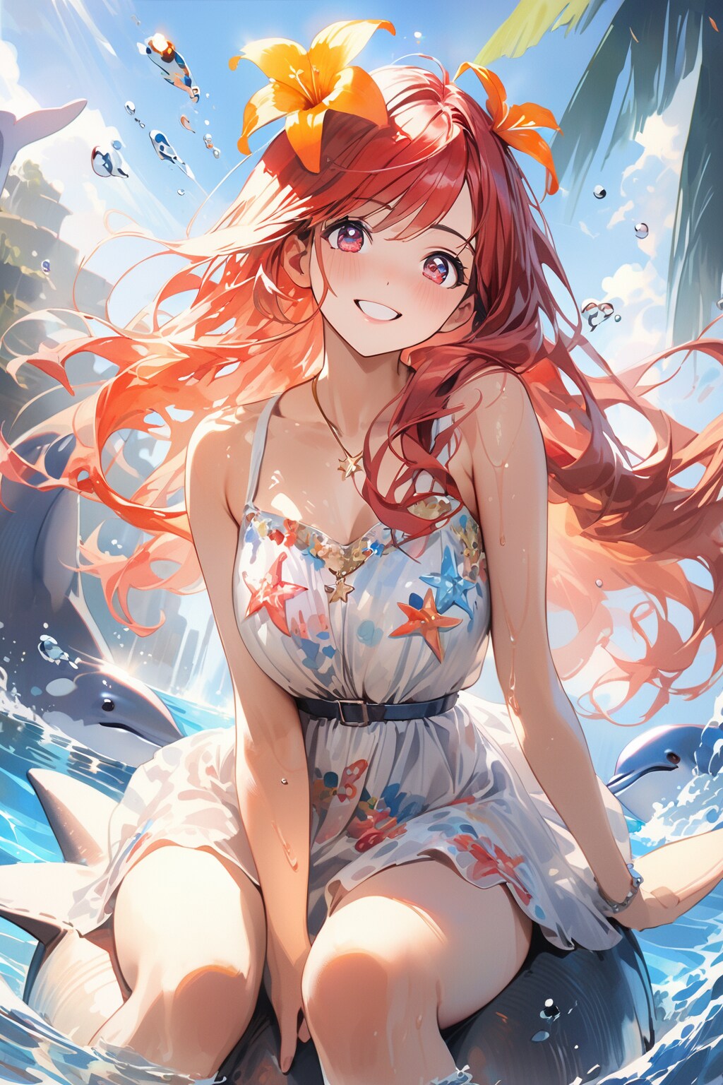 海の上の赤髪ちゃん