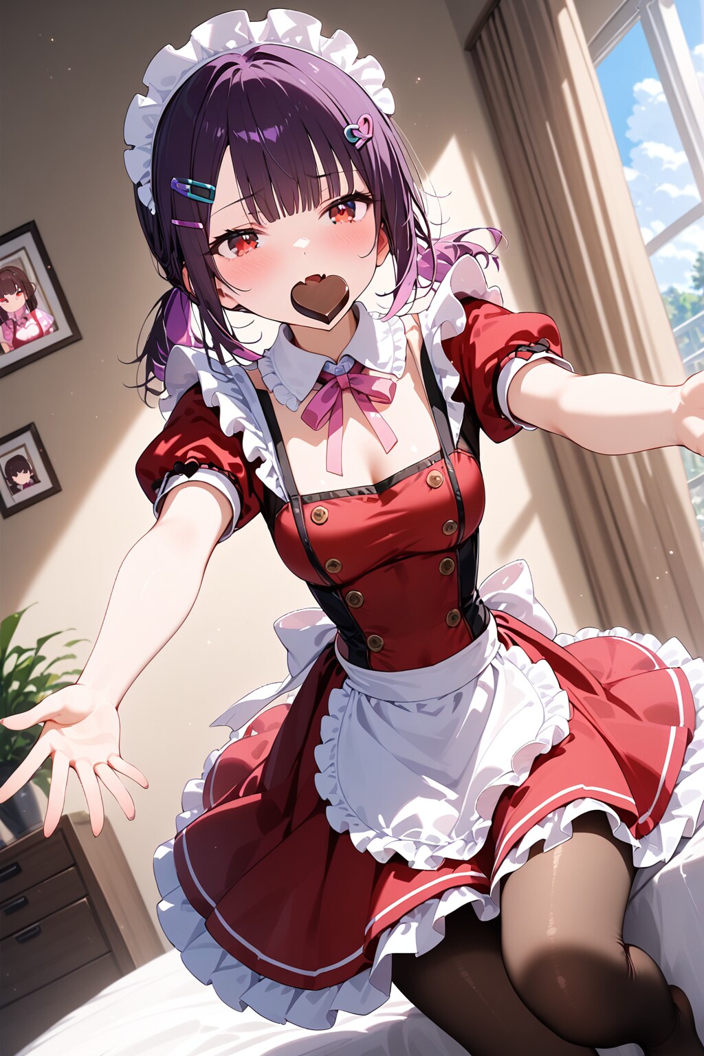 咥えチョコ、溶けた