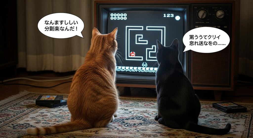 今日はゲームを見てるねこさんに喋ってもらった