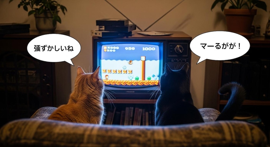 今日はゲームを見てるねこさんに喋ってもらった