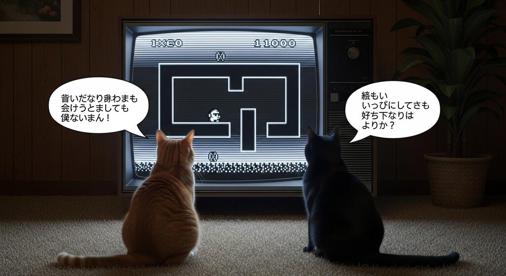 今日はゲームを見てるねこさんに喋ってもらった