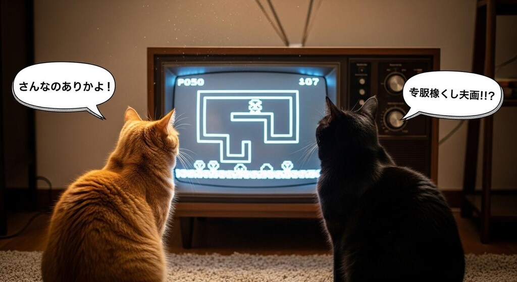 今日はゲームを見てるねこさんに喋ってもらった