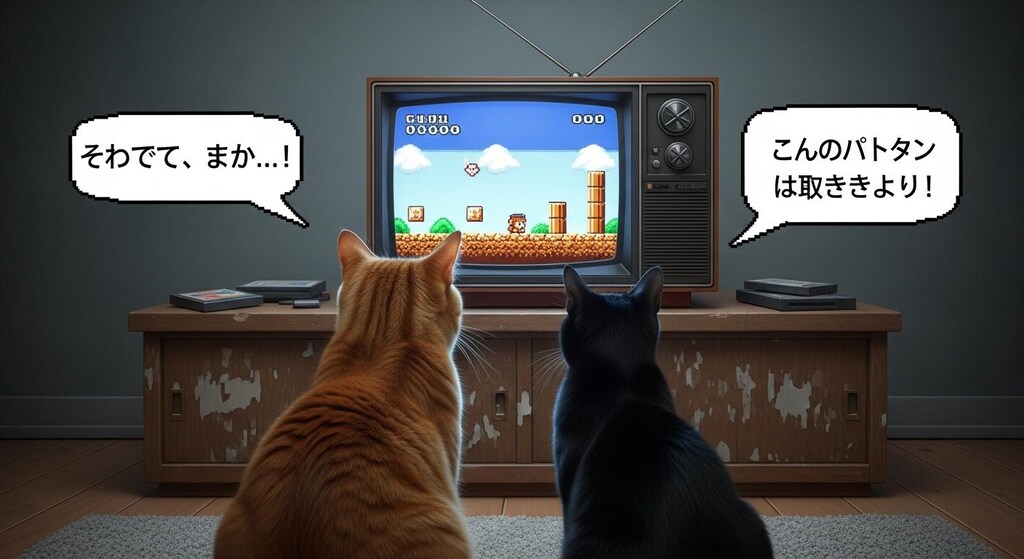 今日はゲームを見てるねこさんに喋ってもらった