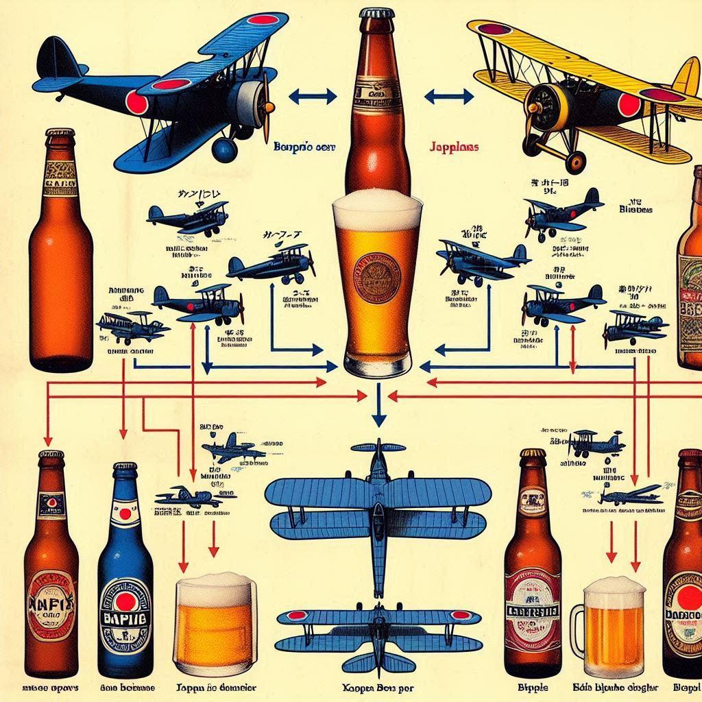 [字入お題]日本のビールと複葉機の違い