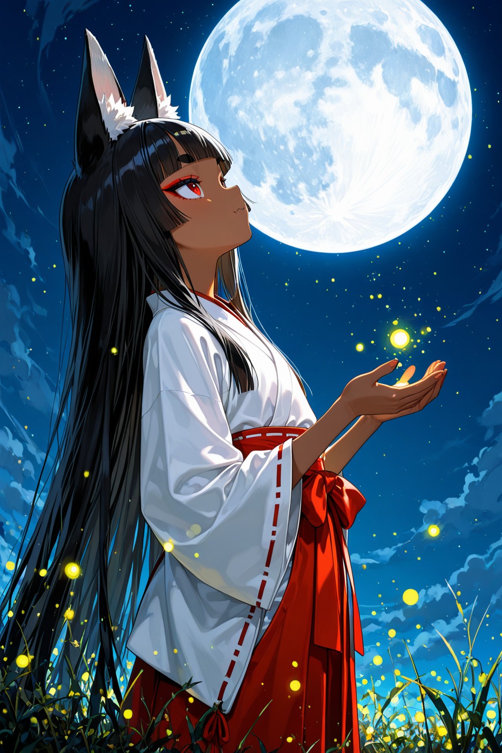 蛍と月✨