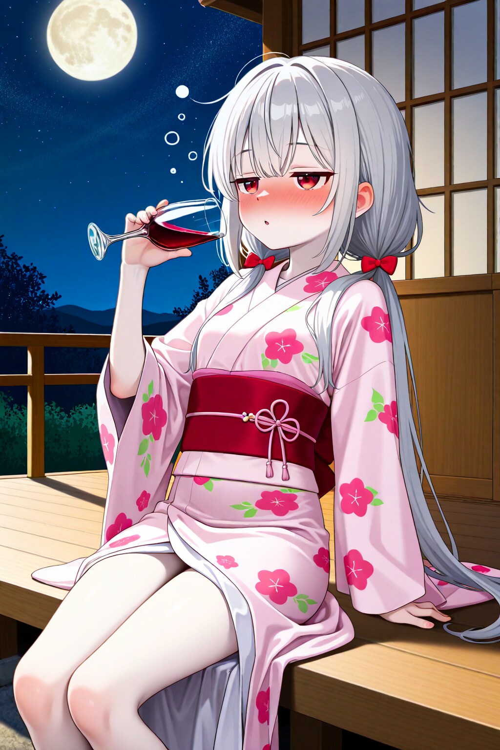 アイちゃんの月見酒