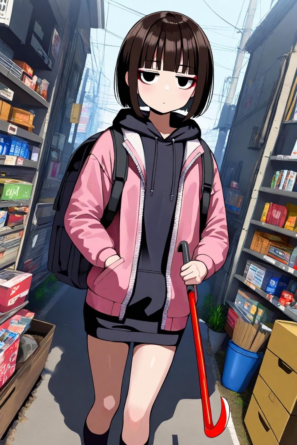 仲買嶋モナカ『調達に向かう→』【ニャンノ世界】