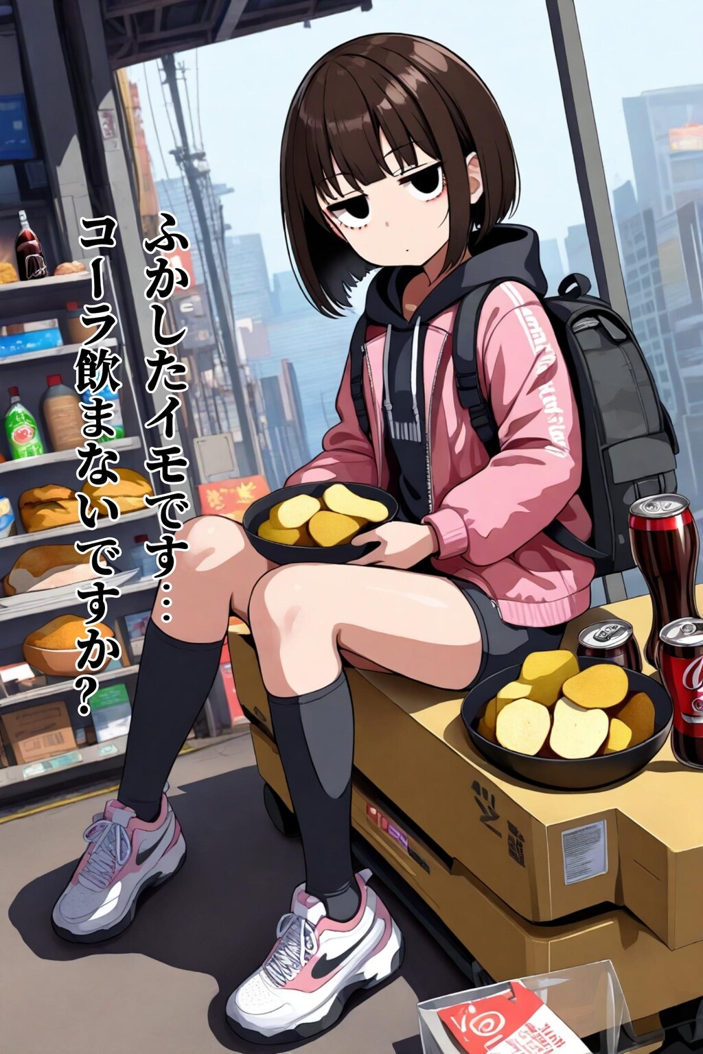 仲買嶋モナカ『調達に向かう→』【ニャンノ世界】