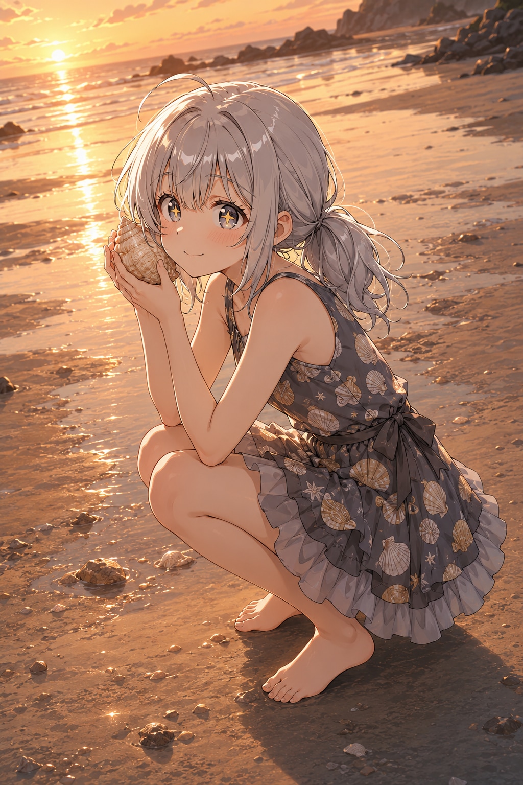 貝殻に、海の声