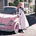 ピンクの車 2枚目