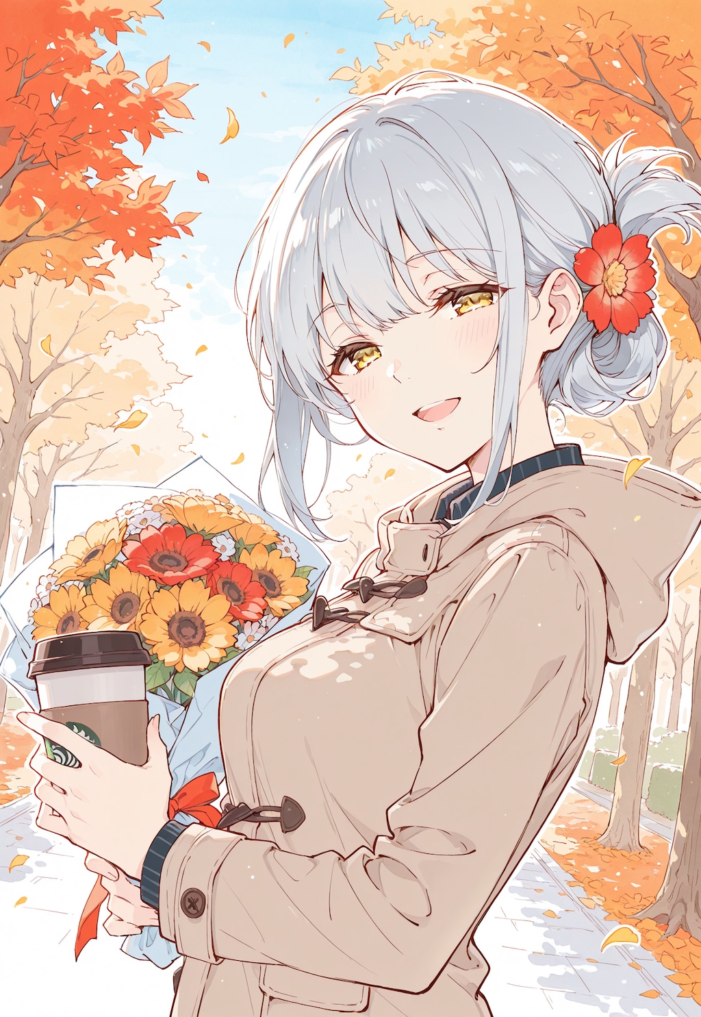 看板娘　flowers