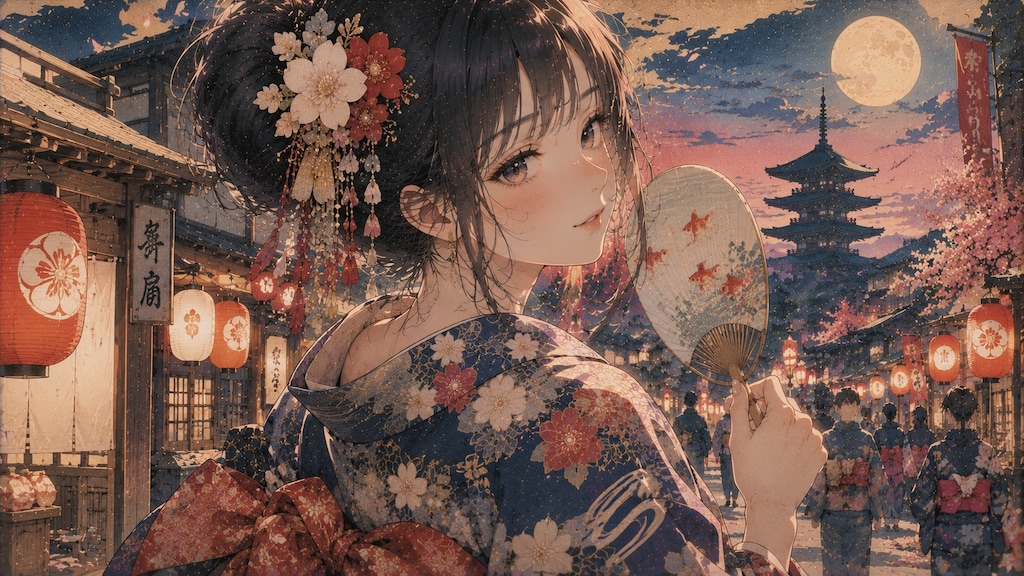 和風美麗イラスト生成GPT：カスタムGPT（GPTs）で作ったイラスト集   無料のChatGPTでも出来る！完成指示文をチャット欄に貼り付けるだけ。  #ChatGPT #カスタムGPT #GPTs
