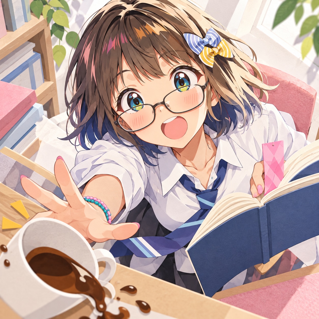 メガネとネクタイとコーヒー（６）３時のアイドル　GPTimages2.5 | の人気AIイラスト・グラビア