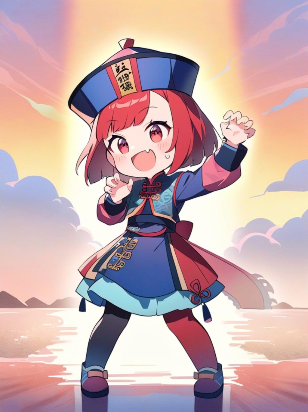 キョンシーの赤髪ちゃん