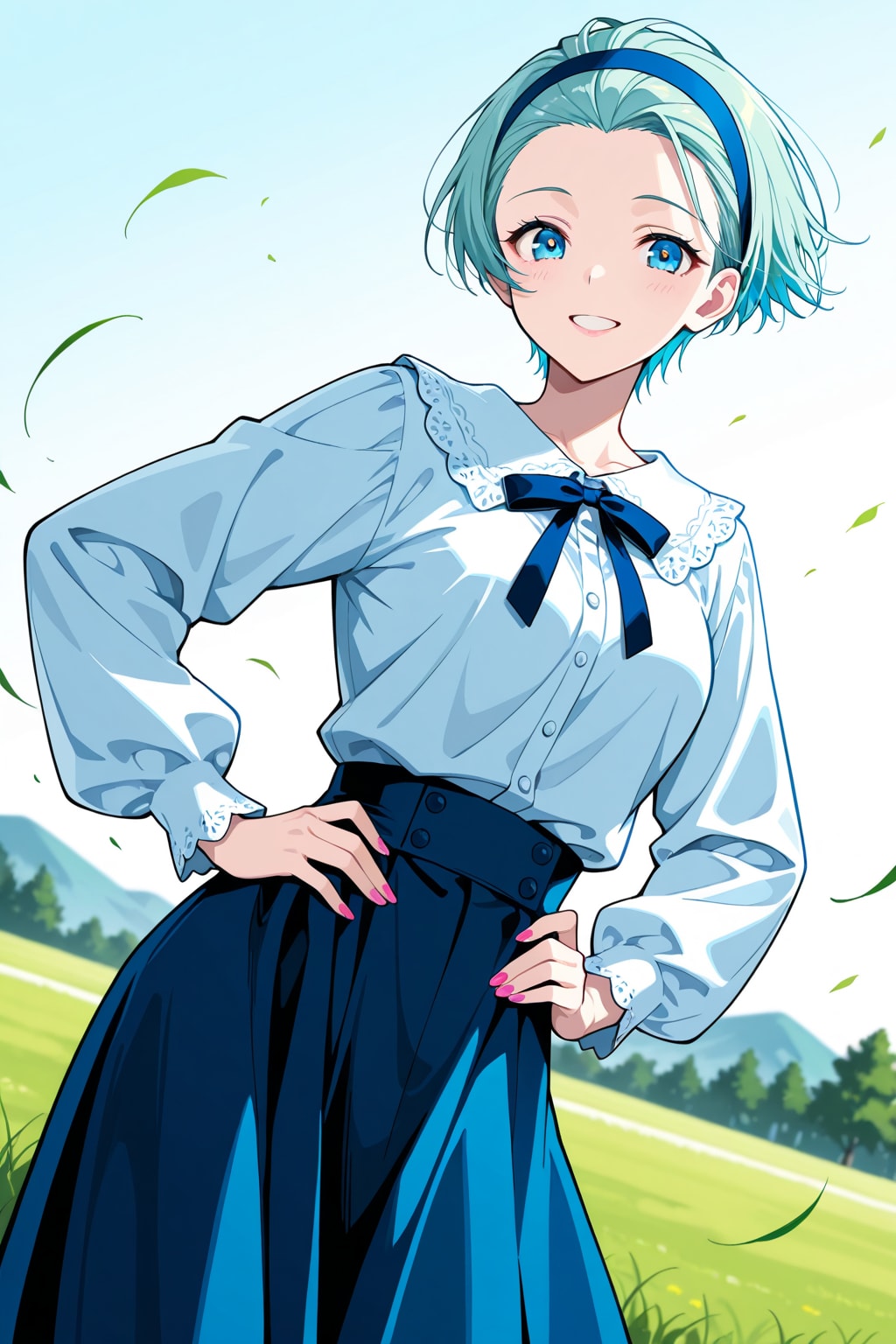 青髪の女の子
