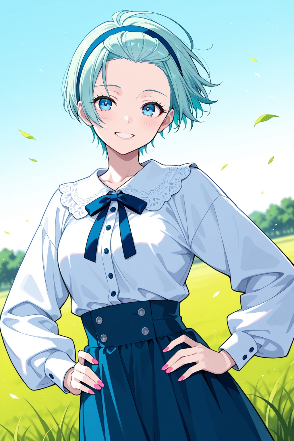 青髪の女の子