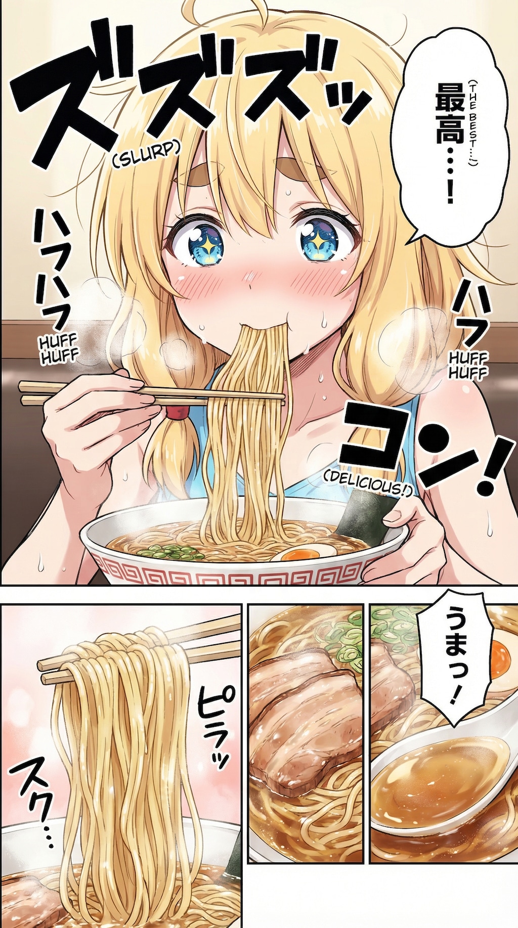 漫画的表現でラーメン