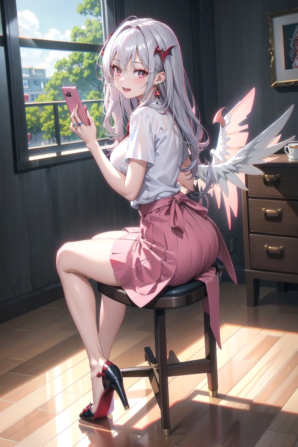 スマホをする女王陛下