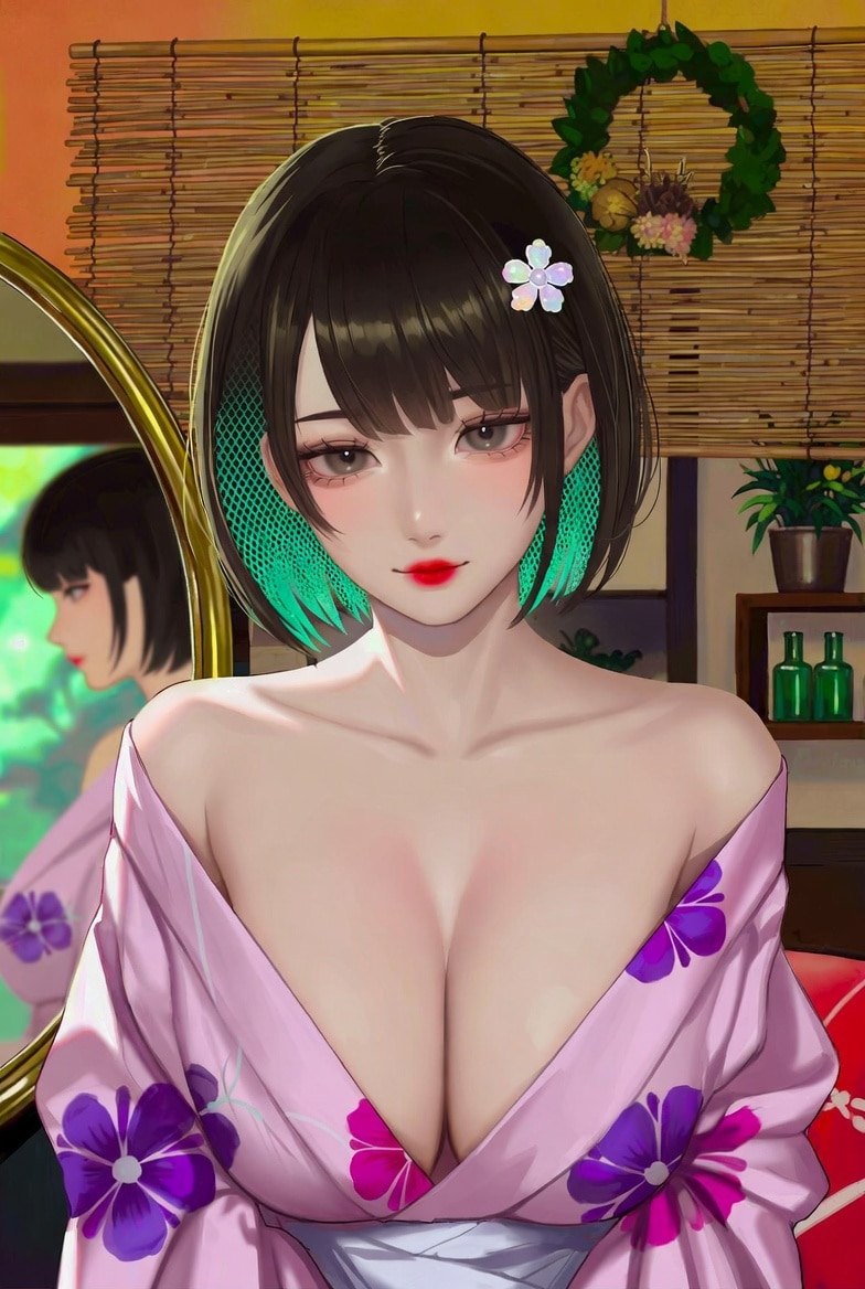 着崩しピンク浴衣のエロ美女 ローター＆ディルド挿入…悶絶しながらイキ狂う